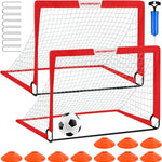 Kids Soccer Goals for Backyard Set - 2 of 4' x 3' Portable Soccer Goal Training Equipment, Pop Up Toddler Soccer Net with Soccer Ball, Soccer Set for Kids and Youth Outdoor Games, Sports, Play