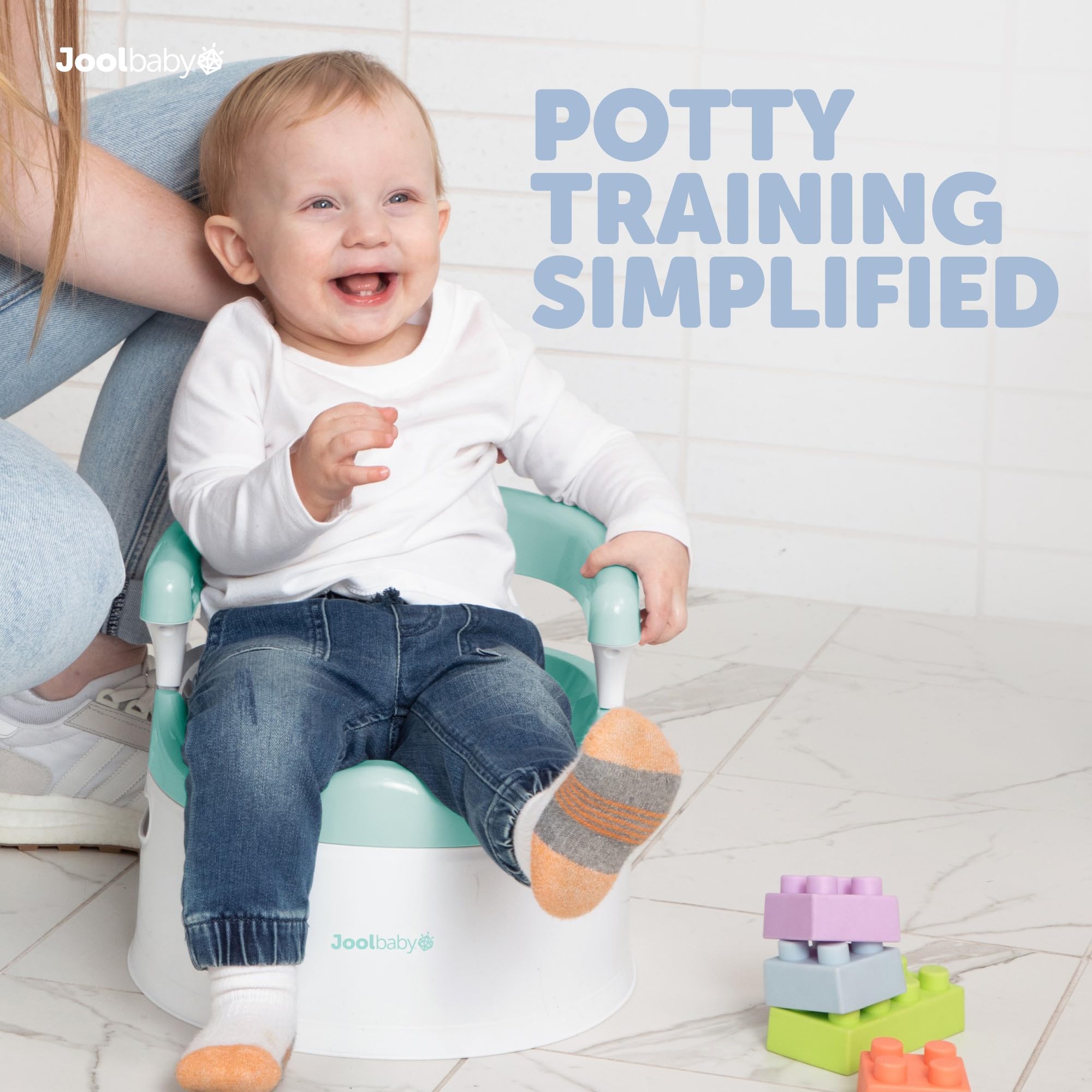 Jool Baby Potty Chair for Toddler Toilet Training - Splash Guard & Back Support (Aqua)