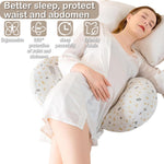 Oskeray Pregnancy Pillow for Sleeping, Maternity Pillow Support for HIPS, Backs, Legs, Maternity Pillow with Detachable and Adjustable Pillow Cover