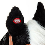 MUOVE 36'' Plush Horse Riding Stick , Handsewn Head, Sturdy Wood Stick, Plus Neighing & Clip-Clop Sounds