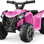 Best Choice Products 6V Kids Ride On Toy, 4-Wheeler Quad ATV Play Car w/ 1.8MPH Max Speed, Treaded Tires, Rubber Handles, Push-Button Accelerator - Hot Pink