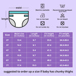 MooMoo Baby Potty Training Underwear for Girls Absorbent Cotton Training Pants Washable and Reusable 2T-7T 6 Packs