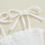 Murnouche Newborn Baby Girl Romper Dress Summer Clothes Boho Photoshoot Outfits with Headband