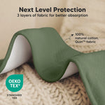 KeaBabies 5-Pack Organic Burp Cloths Baby Girl, Boy - Extra Large, Absorbent Baby Burp Cloths, Soft Burping Cloths for Babies, Newborn Burp Clothes, Cotton Burp Rags, Thick Burp Cloth (Palms/Quin)