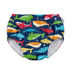 green sprouts baby boys Pull-up Reusable Absorbent Swimsuit and Toddler Swim Diaper, Navy Whale League, 24 Months US