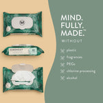 The Honest Company Plant-Based Flushable Wipes | 99% Water, Hypoallergenic, EWG Verified, Safe to Flush | Fragrance Free, 126 Count