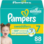 Pampers Baby Diapers - Swaddlers - Size 0, 84 Count, Ultra Absorbent Disposable Newborn Diaper