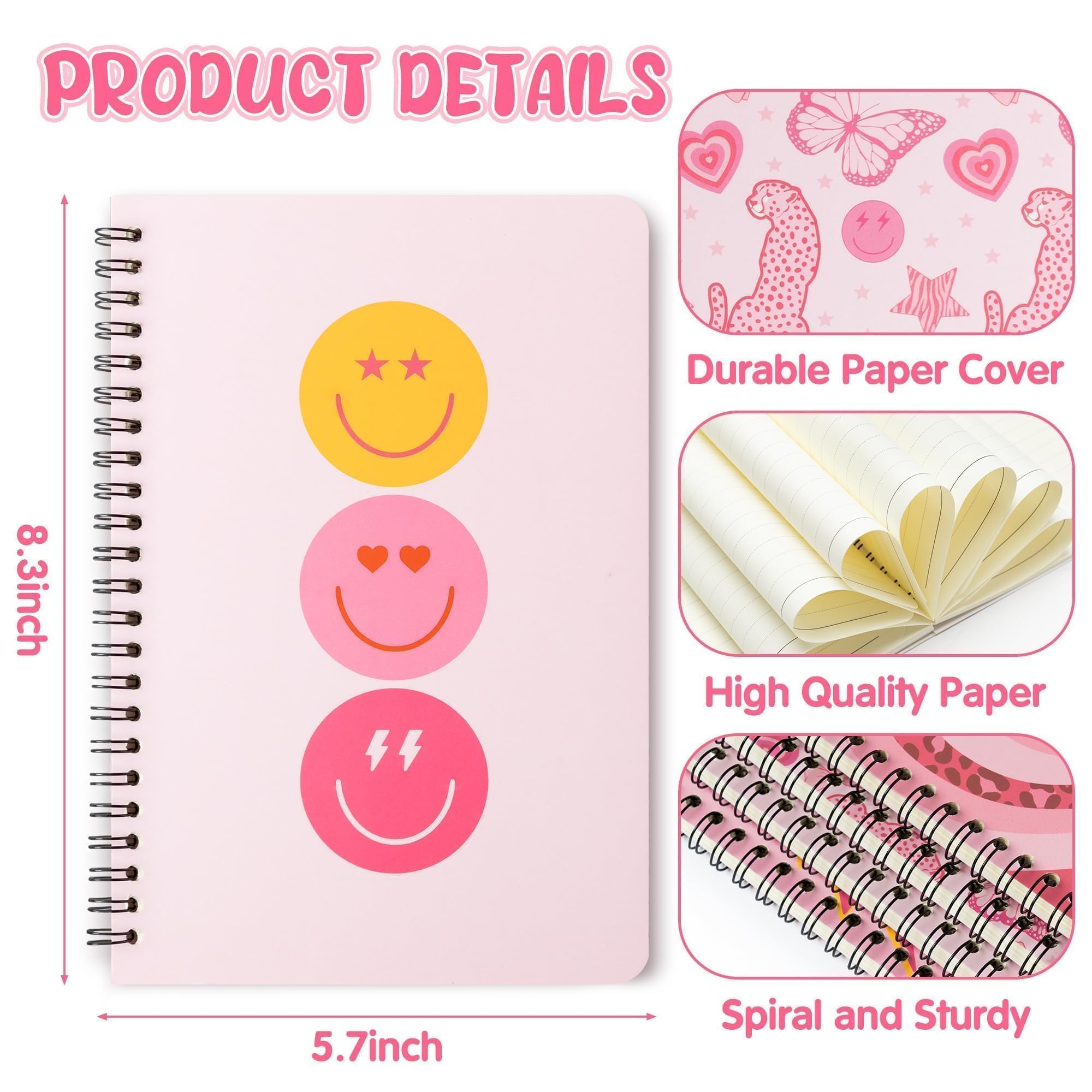 L1rabe 4 A5 Preppy Spiral Notebooks Back to - New Arrivals - L1rabe ...