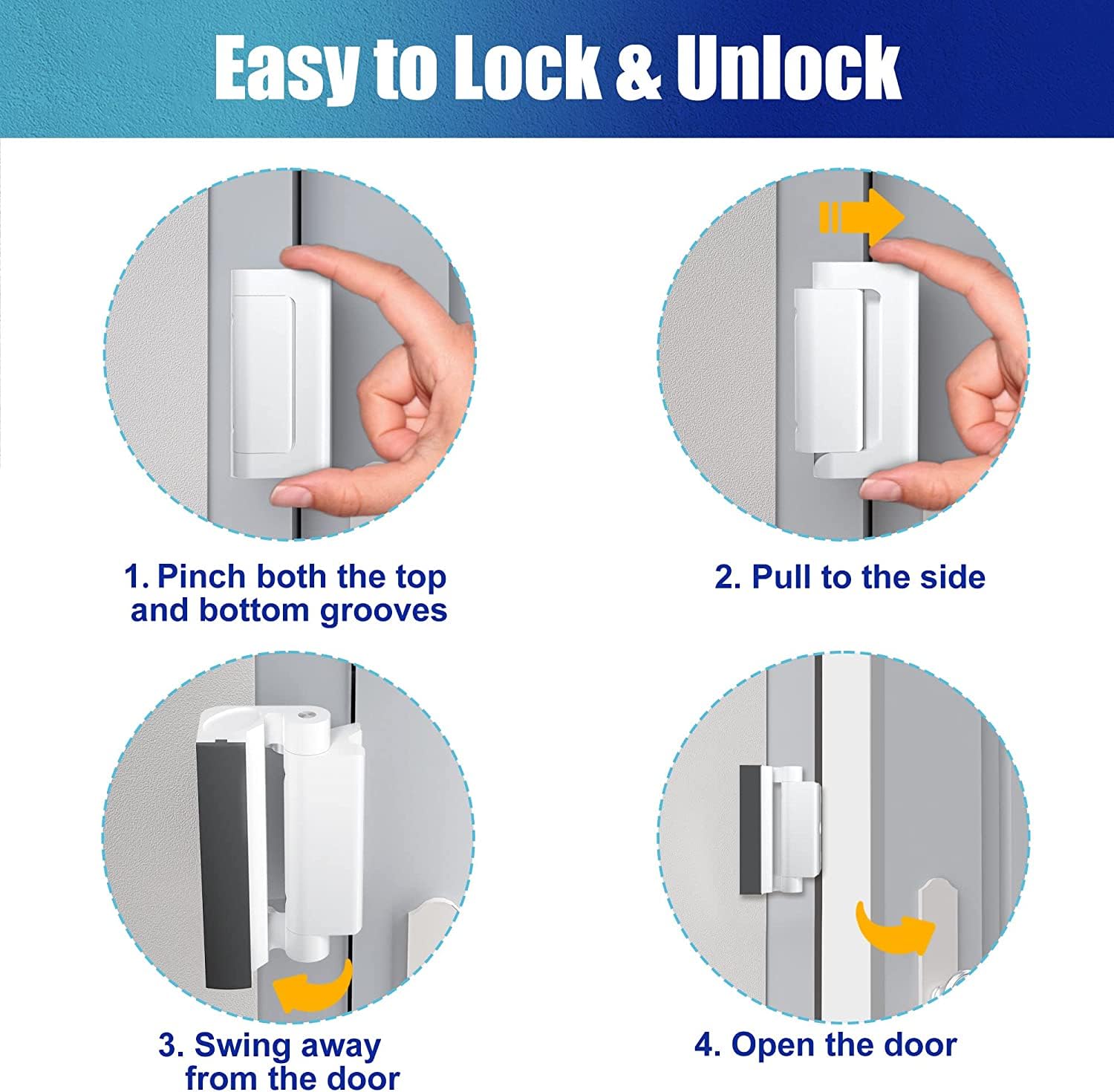 Door Reinforcement Lock Withstands 800lbs of Force - - Door Locks ...