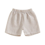 Aiwpstoin Toddler Baby Boy Girl Shorts Summer Casual Elastic Waist Striped Shorts Pants Boxer Bottoms (Khaki, 6-12 Months)