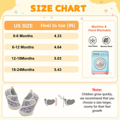 FEETCITY Wide Baby Shoes Barefoot Infant First Walker Shoe Newborn Crib Shoes Lightweight Infant Sneakers Slip On Toddler Sneakers Beige Blue