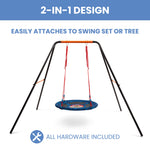 Delta Children PAW Patrol 40-Inch Saucer Swing for Kids – Attaches to Swing Sets or Trees – Includes All Necessary Hanging Hardware & Rope