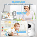 Baby Monitor with Camera and Audio, 4.3'' Video Baby Monitor No WiFi with 1000ft Long Range and 30-Hour Battery, Remote Pan-Tilt-Zoom, Night Vision, ECO Mode, 2-Way Talk