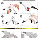 COMTO Hot Glue Gun Kit with 30 Sticks, 20W Fast Preheating Mini Hot Glue Gun and Sticks Set for School Crafts DIY Arts and Quick Home Repairs, White