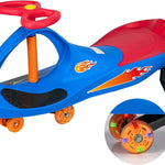 Lightning Glow Rider - Inertia & Movement Powered Ride-On Toy, Light-Up Wheels, Indoor-Outdoor Play Blue & Red