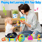 Baby Rattles Toys for 0-6 Months - 18 PCS Infant Toys 0-3 Month Old Baby Boy Girl Gifts Set with Teething and Wrist Socks Rattle Infant Newborn Sensory Toy