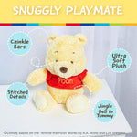 Kids Preferred Disney Baby Winnie the Pooh and Friends Stuffed Animal with Jingle and Crinkle, Pooh 12”