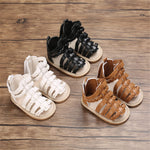 LAFEGEN Baby Boys Girls Summer Sandals 2 Straps Anti Slip Soft Sole Beach Infant Shoes Toddler First Walker Newborn Crib Shoes(3-18Months) 6-12 months infant 12 brown