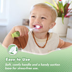 Papablic Toddler Sonic Electric Toothbrush Kids for Ages 1-3 Years, Baby Electric Toothbrush with Cute Dino Cover and Smart LED Timer, 2 Brush Heads (Max)