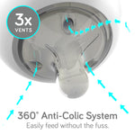 Nanobebe Breastmilk Bottle, Breastfeeding Newborn Breast Like, Anti Colic, Perfect Latch, Preserves Breast Milk nutrients, Twin-Pack Pink