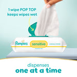 Pampers Sensitive Baby Wipes, Water Based Baby Wipes, Fragrance Free and Hypoallergenic, 588 Wipes Total (7X Refill Packs) [Packaging May Vary]