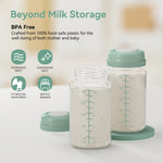 TOVVILD 10oz Breast Milk Storage Bottle for Momcozy 22oz Breast Milk Cooler, Collection Bottle Container for Fridge, Pumping Bottles Compatible with Spectra Wide Neck Flange, 4PCS