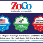 Safety Magnets by ZOCO – Infant and Child First Aid Magnet – CPR Choking Poison Control Burns Dental Emergency Chart – Laminated 8.5x11 Magnetic Quick Reference Card for Fridge
