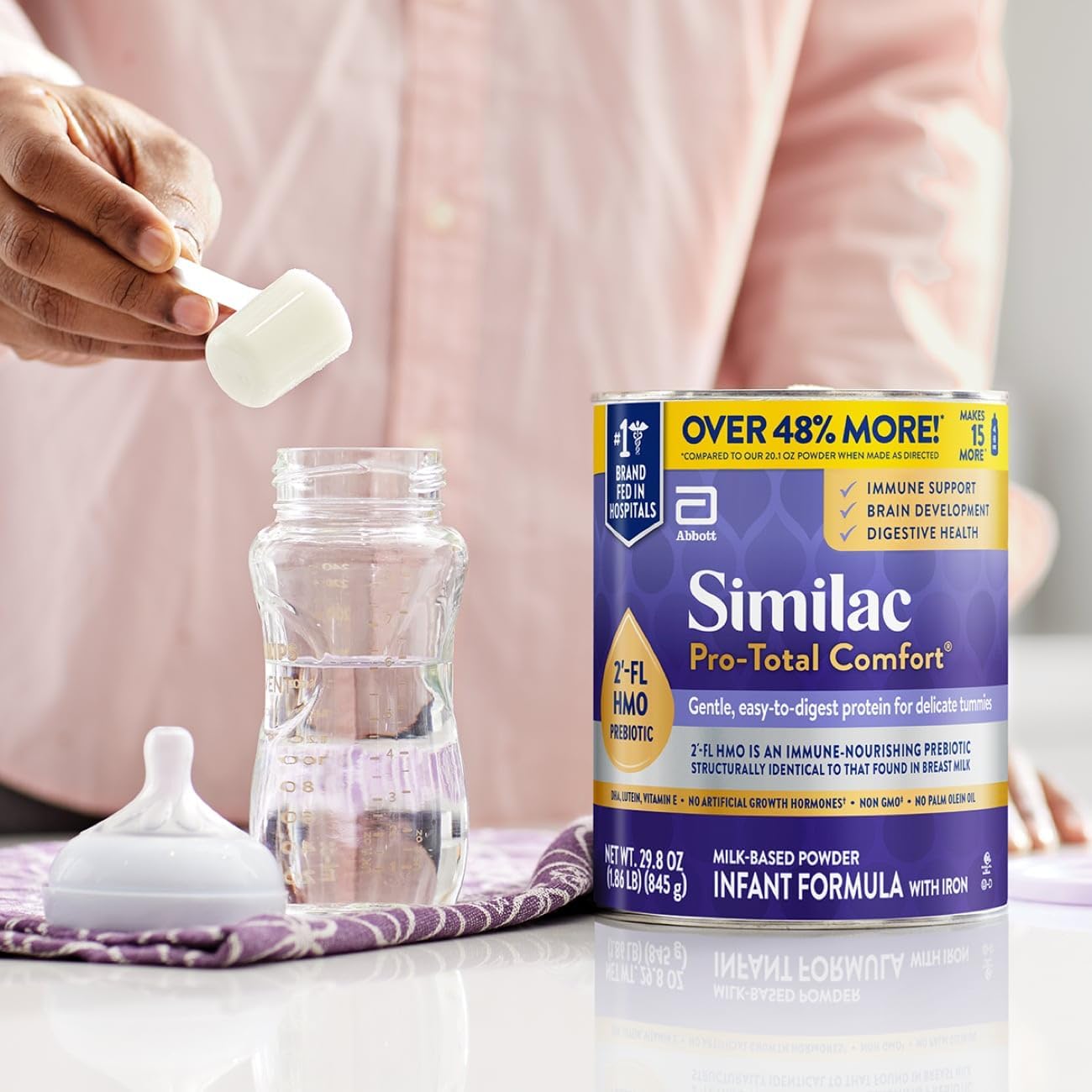 Similac Pro-Total Comfort Infant Formula With Iron, 29.8-oz Value Can, Pack of 6