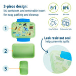 Wildkin Reusable Food Container for Kids – Airtight, Leak Resistant, Dishwasher Safe - Wild Animals