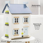 Le Toy Van - Wooden- Sky Doll House - Kids Dream House - 2 Storey with Attic - Fill with Dollhouse Accessories - Suitable for Ages 3+