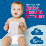 MED PRIDE Large Unscented Baby Wipes 80 Ct, XL Wipes with Aloe Vera & Vitamin E, Paraben-Free, 9.5'' X 9.5'', 3 Packs (240 Wipes Total)