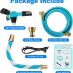 Trampoline Sprinkler for Kids Backyard Water Park Net Friendly WaterWhirl Outdoor Game Toys Adjustable Summer Toys Included Accessories Tool Exclusive Copyright (Blue)