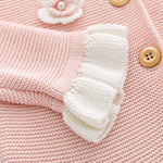 Baby Girls Fall Winter Cardigan Sweater Long Sleeve Button Knitted Outwear Tops Toddler Girl Clothes Princess Pink