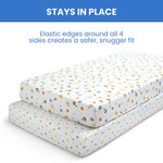 Delta Children Fitted Crib Sheets for Girls and Boys - Crib Sheet for Standard Crib and Toddler Mattresses - 28x52 Inch (Pack of 2), Space Exploration