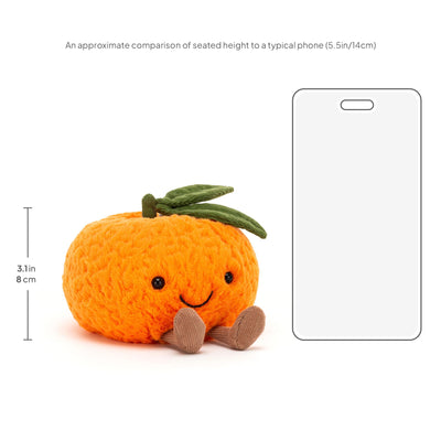 Jellycat Amuseables Clementine Stuffed Toy, Small 5 inches - Fruit Plush - Fun Gift Idea