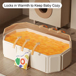 DUSHARKFUN Collapsible Baby Bathtub, Portable & Foldable Bathtub for Newborns to Toddlers, Easy to Store, Lightweight for Home & Travel, SpaceSaver Baby Tubs for Kids