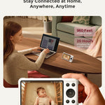 Momcozy Smart WiFi Baby Monitor with Camera and Audio, 5" 1080P Screen with Wall Mount, Motion & Cry Detection, Safe Fence,Clear Night Vision, 5000mAh Battery, 2-Way Talk, Photo & Video Recording,BM04