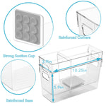 Ugotfeels Breastmilk Storage Container with L Shaped Separator Boards, Dividers Will Flatten Standing Breast Milk Bags in Organizer Bins Save Refrigerator Space | 2 Containers-Gray