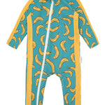 babygoal Baby Boy Banana One Piece Rash Guard Swimsuit, Long Sleeves Full Body Zipper Toddler Rashguard Swimwear Bathing Suit 18-24 Months,YZFH06-18-24M-B