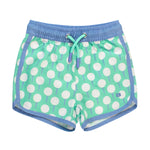 RUGGEDBUTTS Boys UPF50+ Sun Protection Dolphin Hem Swim Trunks - Tee Time, 2T