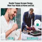 RONAVO Tongue Scraper Cleaner for Adults and Kids, Oral Hygiene, Oral Health, Improve Taste, No Smell, No Rust, 2 Colors (4 Pack)