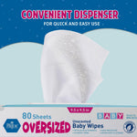 MED PRIDE Large Unscented Baby Wipes 80 Ct, XL Wipes with Aloe Vera & Vitamin E, Paraben-Free, 9.5'' X 9.5'', 3 Packs (240 Wipes Total)