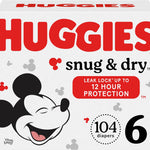 Huggies Size 1 Diapers, Snug & Dry Newborn Diapers, Size 1 (8-14 lbs), 128 Count, Packaging May Vary