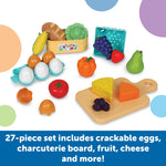 Learning Resources New Sprouts Farm-to-Table Fresh Market - Pretend Play Food for Kids, Grocery and Kitchen Play Toys, Toddler Fine Motor Skills, Montessori Activities, Gifts for Boys and Girls