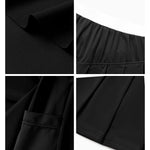 PATPAT Girls 2 Piece Tennis Skirt Set Size 9-10, Plain Black Tank Tops and Plain Black Pleated Skirt with Built In Shorts 2 Piece Outfits Girl Clothes Tennis Outfit Athletic Sets Activewear