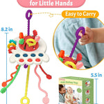 Yetonamr Baby Sensory Montessori Toys for 6-12-18 Months, Silicone Teething Toys, Toddler Easter Basket Stuffers Birthday Gift Travel Toy for 1 2 Year Old Boy Girl Infant 8 9 10 Months Old