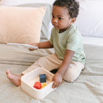 PlanToys® Shape and Sort It Out Bin Wooden Montessori Shape Matching Toy | Fine Motor, Problem Solving and Early Math Learning Activity | Eco Friendly Educational Sorting Toy