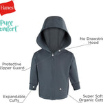 Hanes Baby Pure Comfort Organic Hoodie, French Terry Full-Zip Hooded Sweatshirt, Infant Boys & Girls