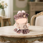 Plush Dolls Clothes Set, 6.7 inch Designer Doll Clothes Plush Toy Skirt Sweater Hat Dress Outfit Cute Soft Accessories for Collection Display