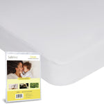 SafeRest Waterproof Queen Size Mattress Protector - Fitted with Stretchable Pockets - Machine Washable Cotton Mattress Cover for Bed